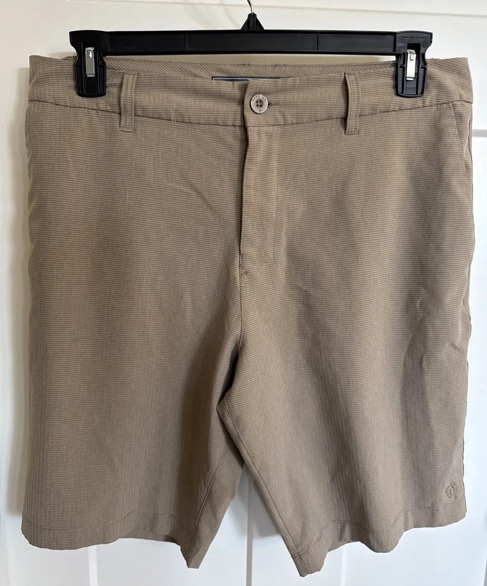 Hang Ten Men’s Tan Stretch Flat Front Chino Shorts 10
